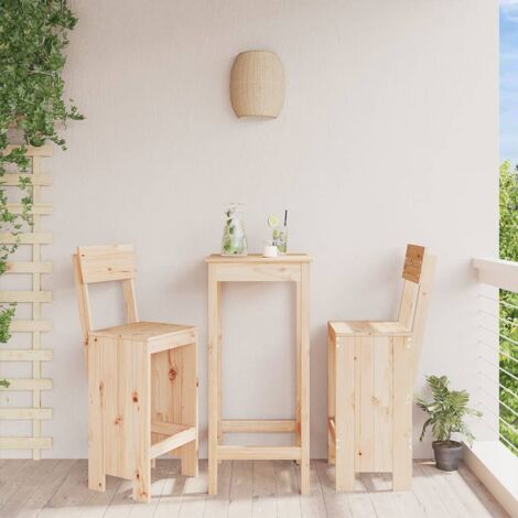 Taburetes de cocina 2 uds madera maciza pino 40x48,5x115,5 cm vidaXL