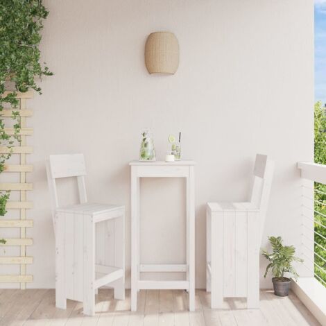 Taburetes de cocina 2 uds madera pino  40x48,5x115,5 cm