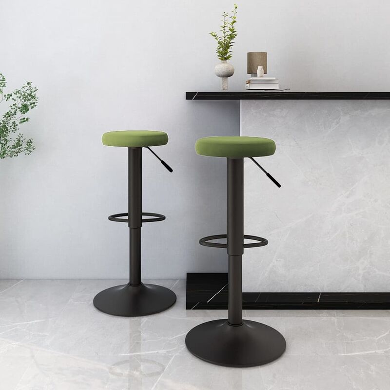 

Taburetes de cocina 2 uds terciopelo verde claro