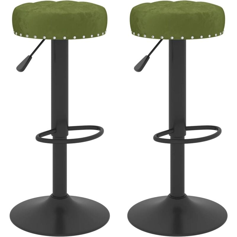 

Taburetes de cocina 2 uds terciopelo verde claro