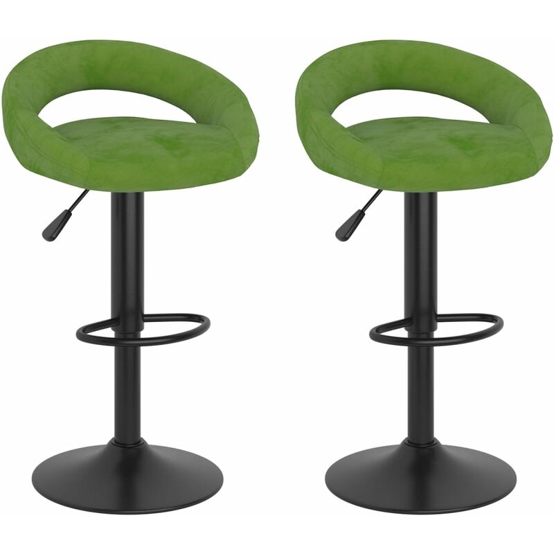 

Taburetes de cocina 2 uds terciopelo verde claro