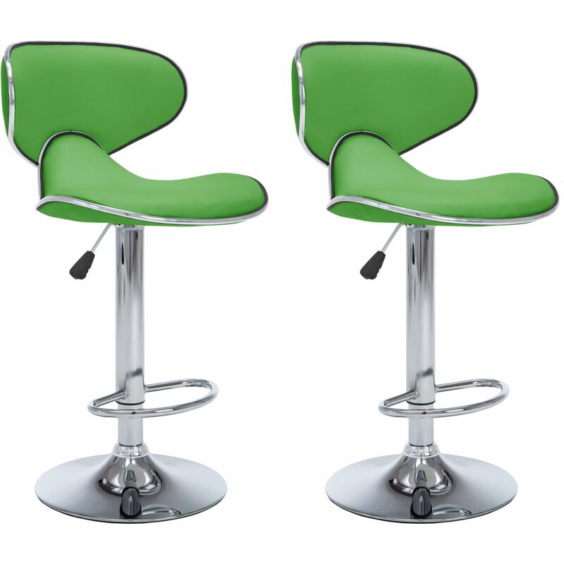 

vidaXL Taburetes de Cocina Cuero Sintético 2 Unidades Verde - Verde