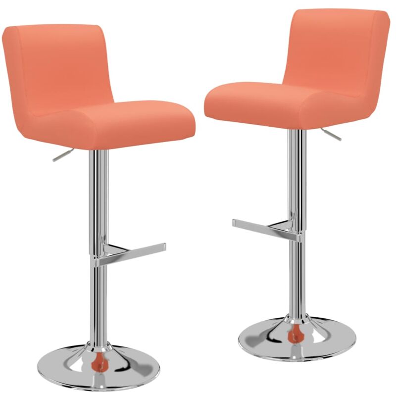 

vidaXL Taburetes de Cocina 2 Unidades Cuero Sintético Naranja - Naranja