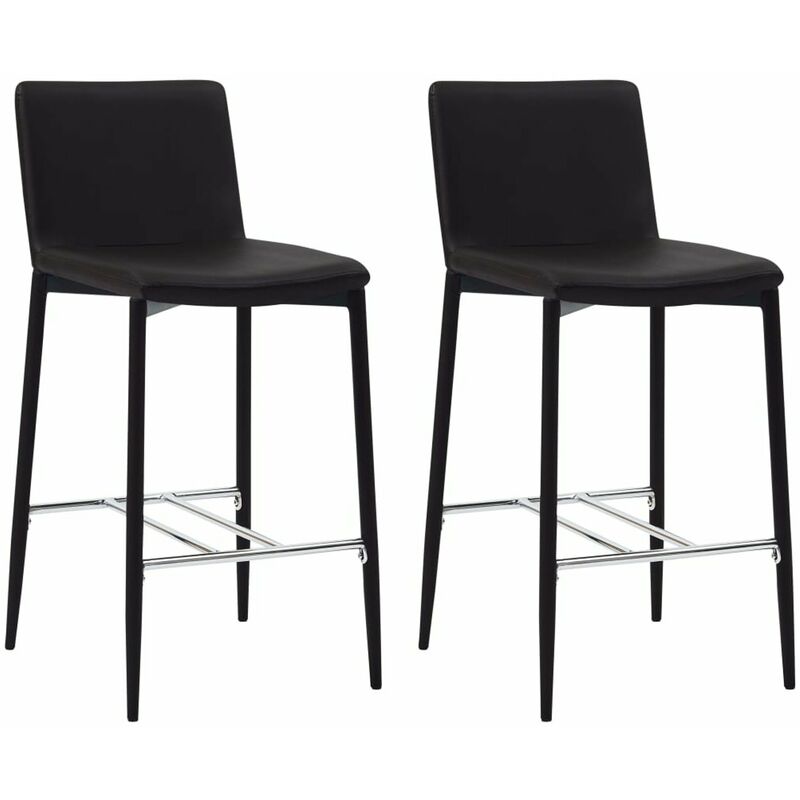 

Taburetes de cocina 2 unidades cuero sintetico marron