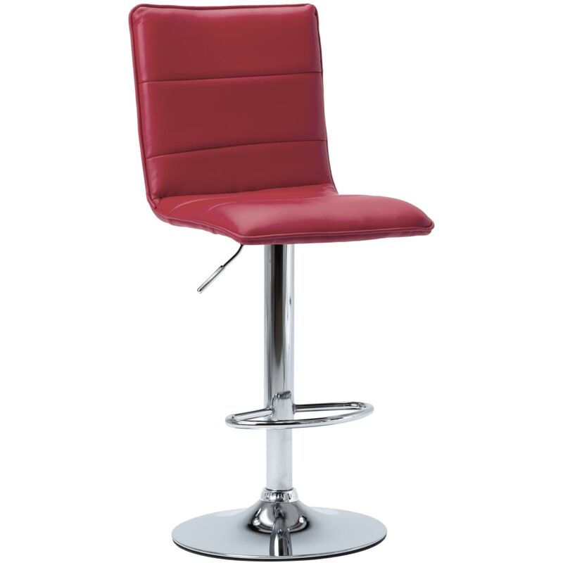 

vidaXL Taburete de Cocina Cuero Sintético Vino Tinto - Rojo