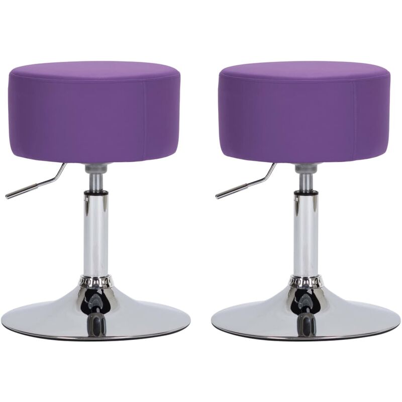 

Happyshopping - Taburetes de cocina 2 unidades cuero sintetico morado
