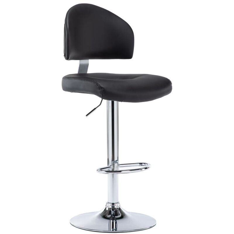 

vidaXL Taburete de Cocina Cuero Sintético Negro - Negro