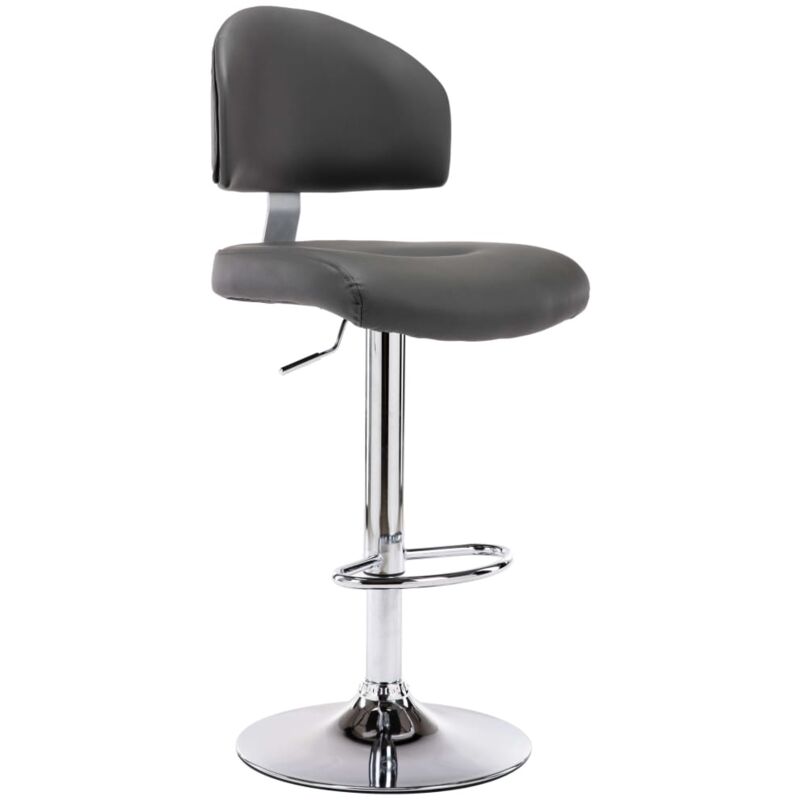 

vidaXL Taburete de Cocina Cuero Sintético Gris - Gris