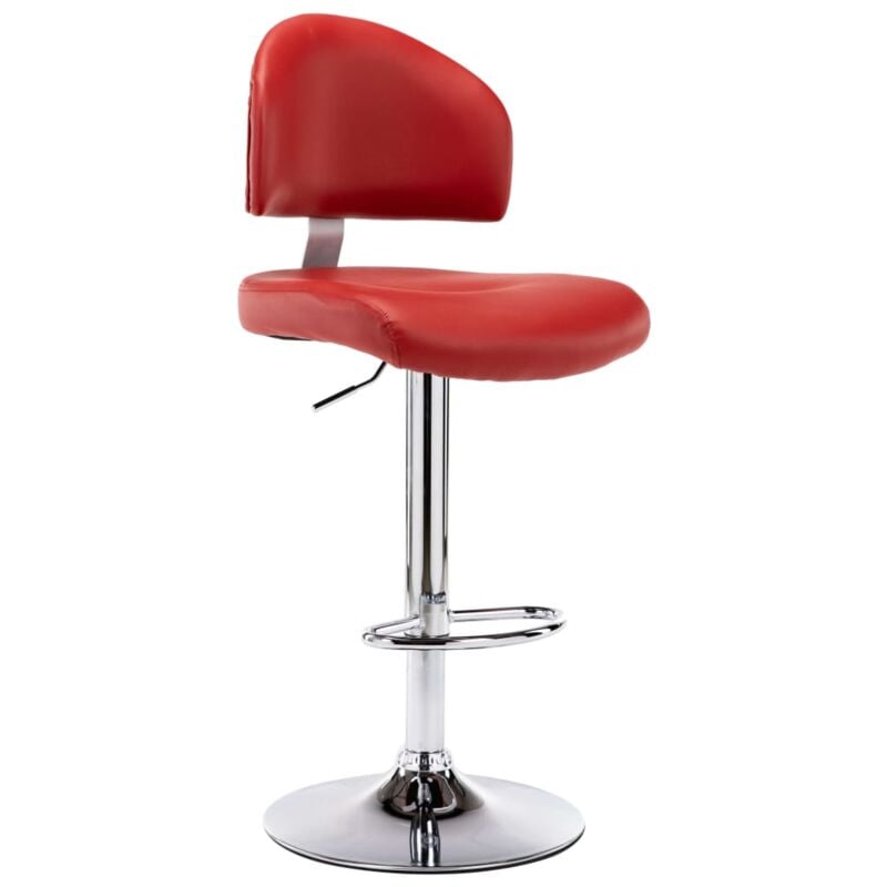 

vidaXL Taburete de Cocina Cuero Sintético Vino Tinto - Rojo