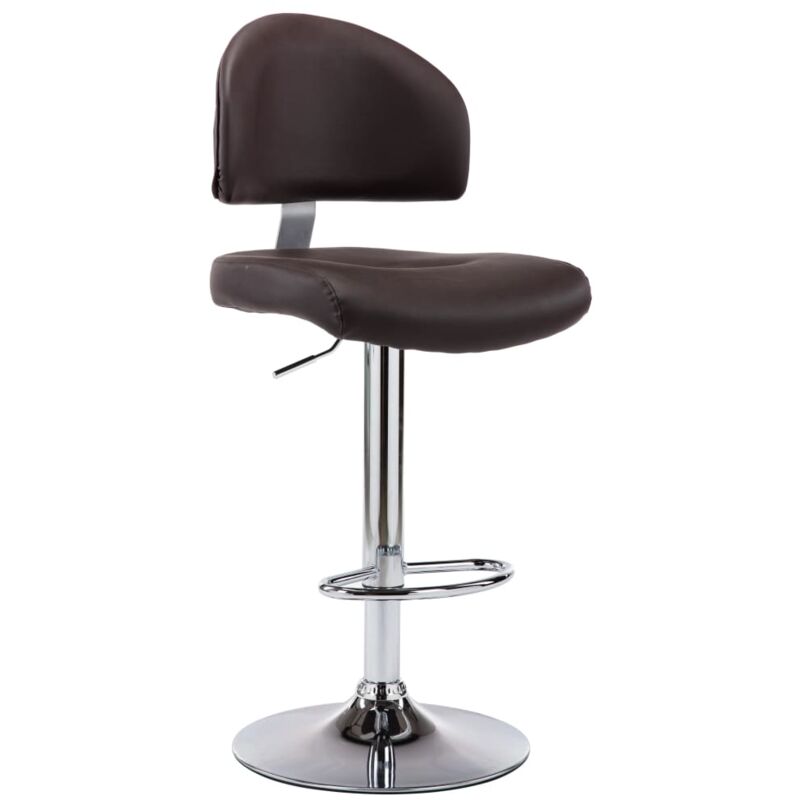 

vidaXL Taburete de Cocina Cuero Sintético Marrón - Marrón