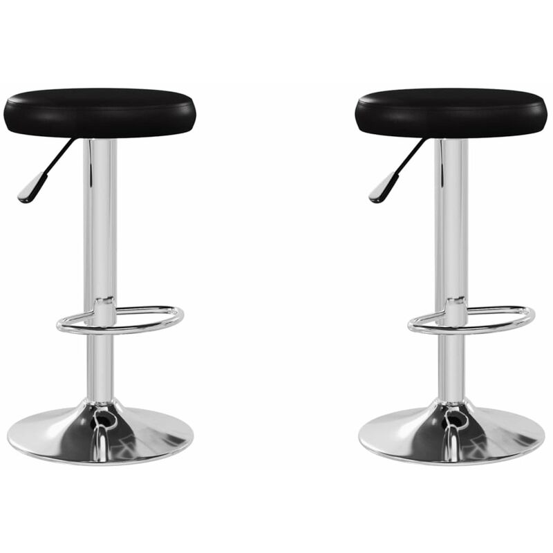 

Taburetes de cocina 2 unidades cuero sintetico negro