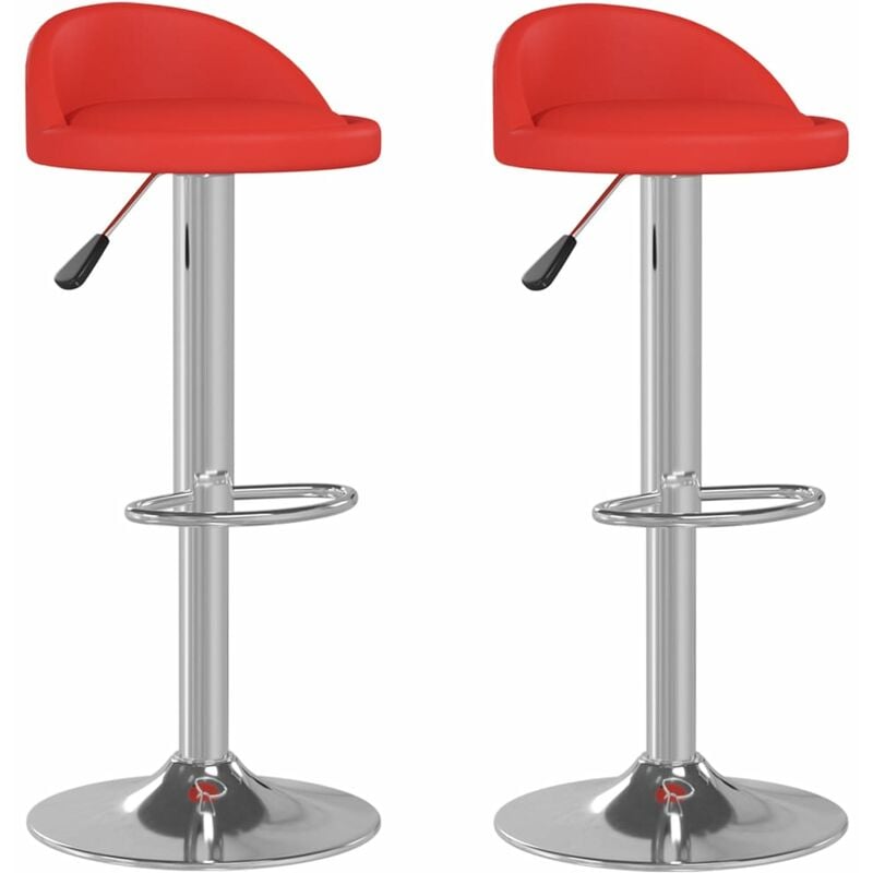 

Taburetes de cocina 2 unidades cuero sintético rojo