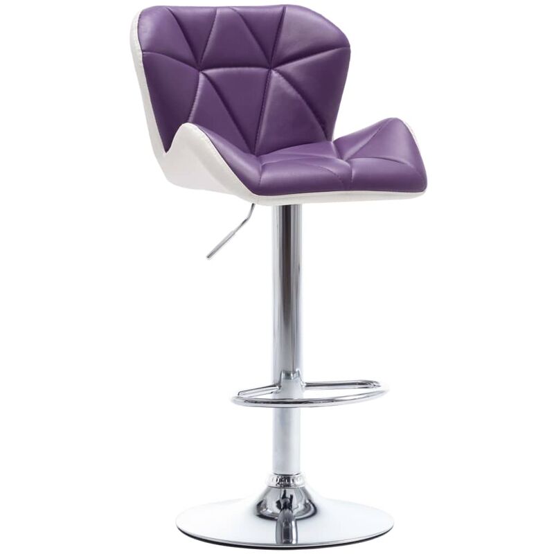 

vidaXL Taburete de Cocina Cuero Sintético Morado - Púrpura