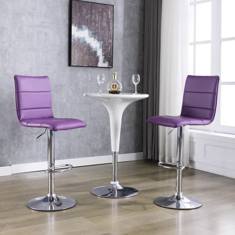 

Taburetes de cocina 2 unidades cuero sintético morado - Púrpura