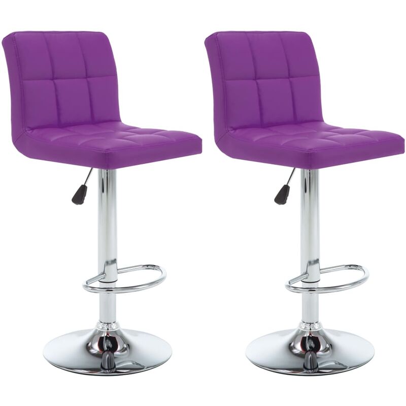 

Taburetes de cocina 2 unidades cuero sintético morado - Púrpura