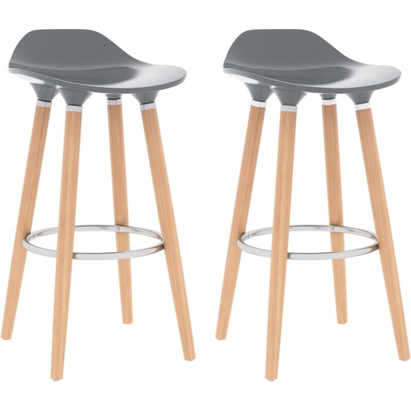 

vidaXL Taburetes de Cocina 2 Unidades Gris Antracita - Antracita