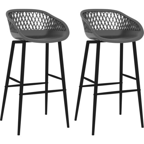 Taburetes de cocina 2 unidades gris vidaXL