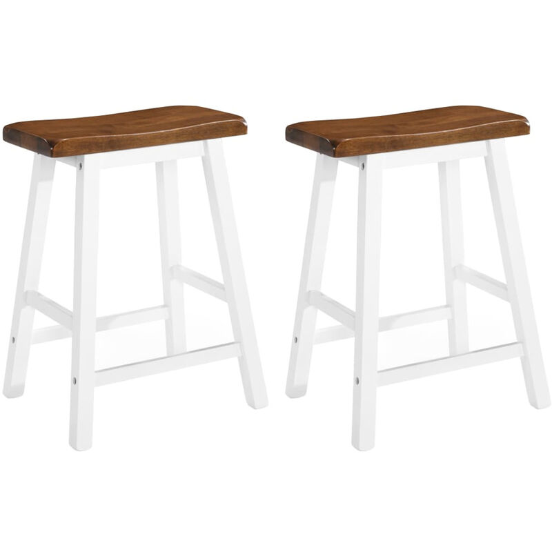 

Taburetes de cocina 2 unidades madera maciza