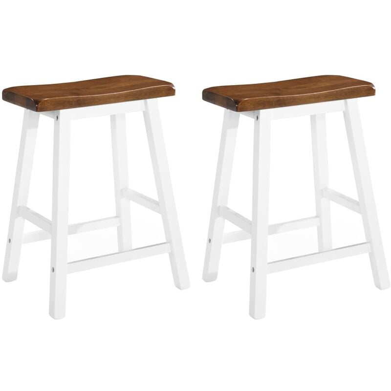 

Taburetes de cocina 2 unidades madera maciza