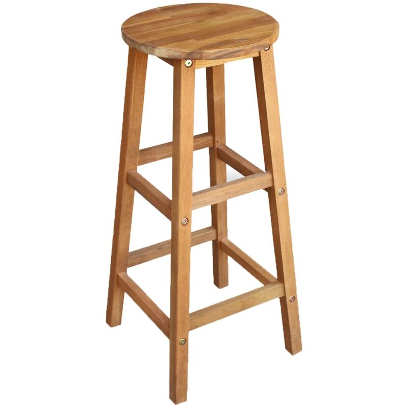 

Taburetes de cocina 2 unidades madera maciza acacia