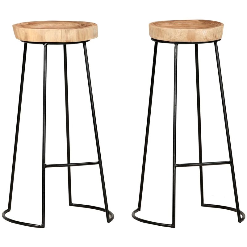 

Taburetes de cocina 2 unidades madera maciza de acacia