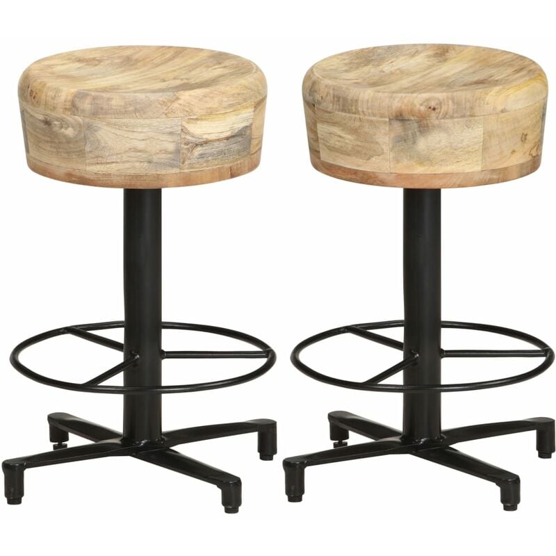

Taburetes de cocina 2 unidades madera maciza de mango 52 cm - Marrón