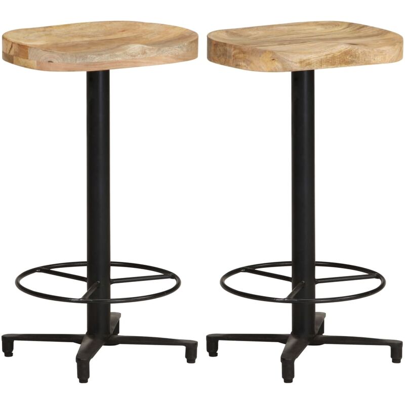 

Taburetes de cocina 2 unidades madera maciza de mango 66 cm