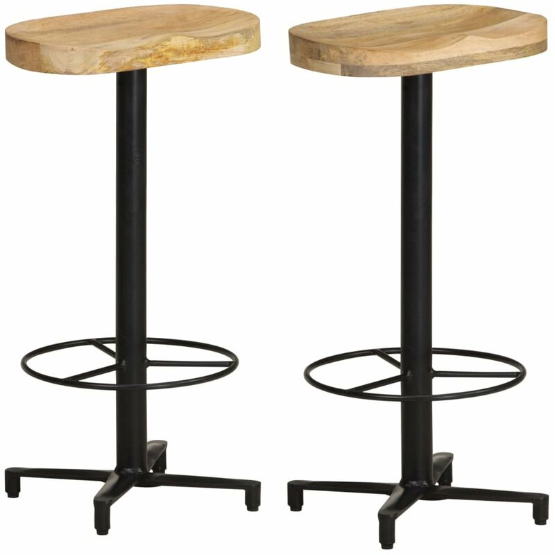 

Happyshopping - Taburetes de cocina 2 unidades madera maciza de mango 76 cm