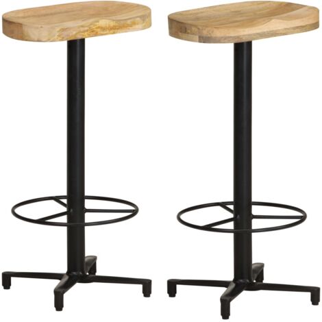 Taburetes de cocina 2 unidades madera maciza de mango 76 cm vidaXL