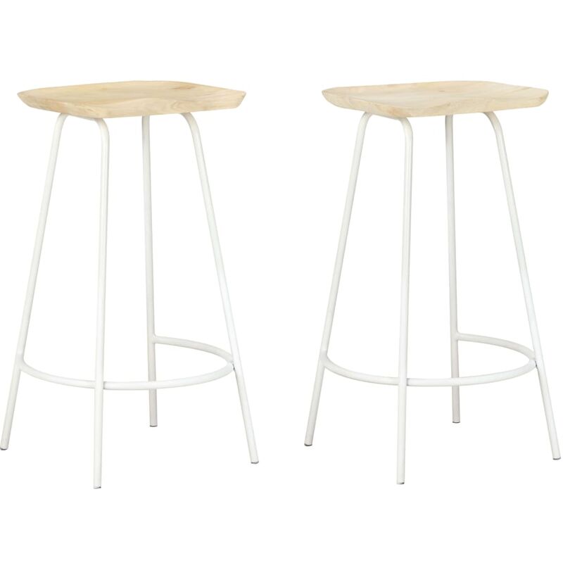 

Taburetes de cocina 2 unidades madera maciza de mango