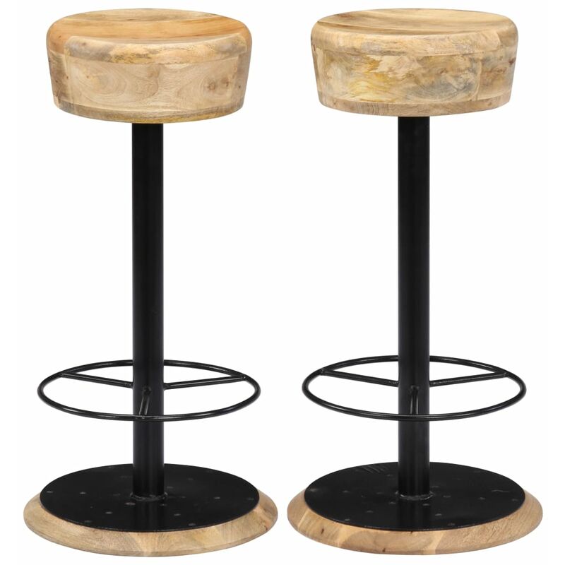 

Taburetes de cocina 2 unidades madera maciza de mango