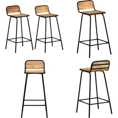 Taburetes de cocina 2 unidades madera maciza de mango - Sillas de cocina - Sillas de madera