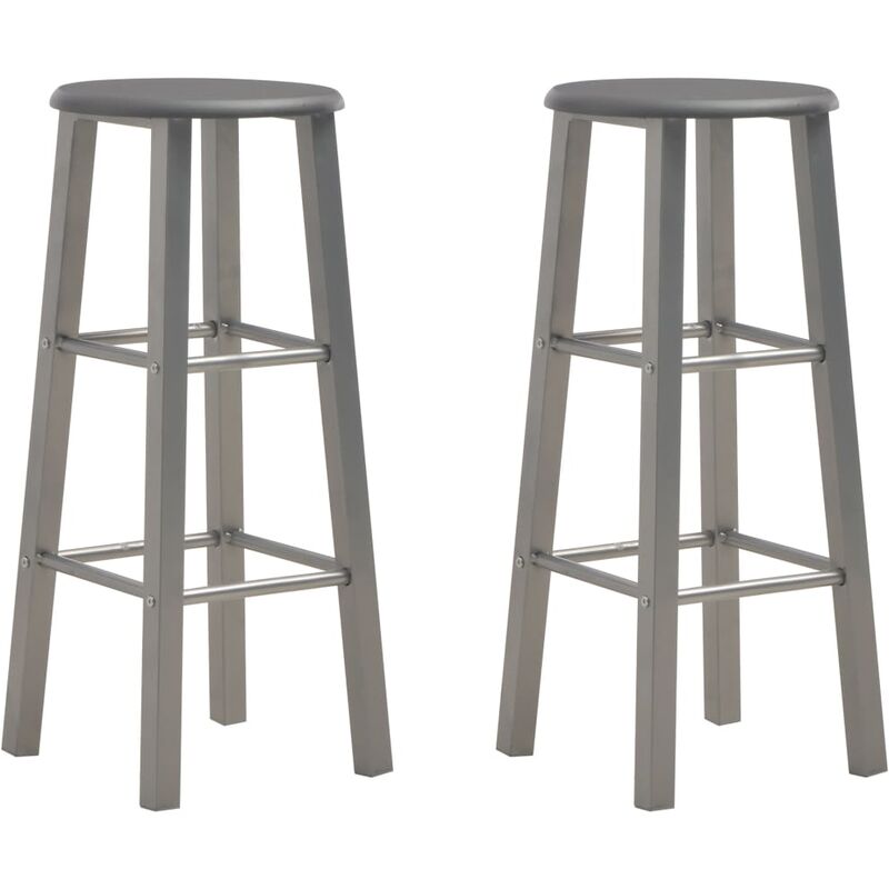 

Taburetes de cocina 2 unidades MDF gris antracita