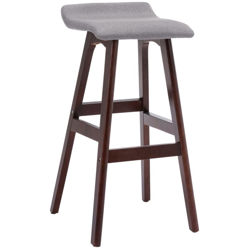 

vidaXL Taburete de Cocina Tela Gris Claro - Gris