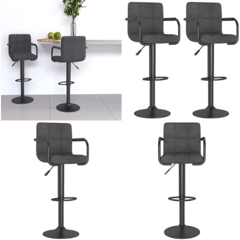 Taburetes de cocina 2 unidades tela gris oscuro - Asiento de bar - Taburetes de cocina