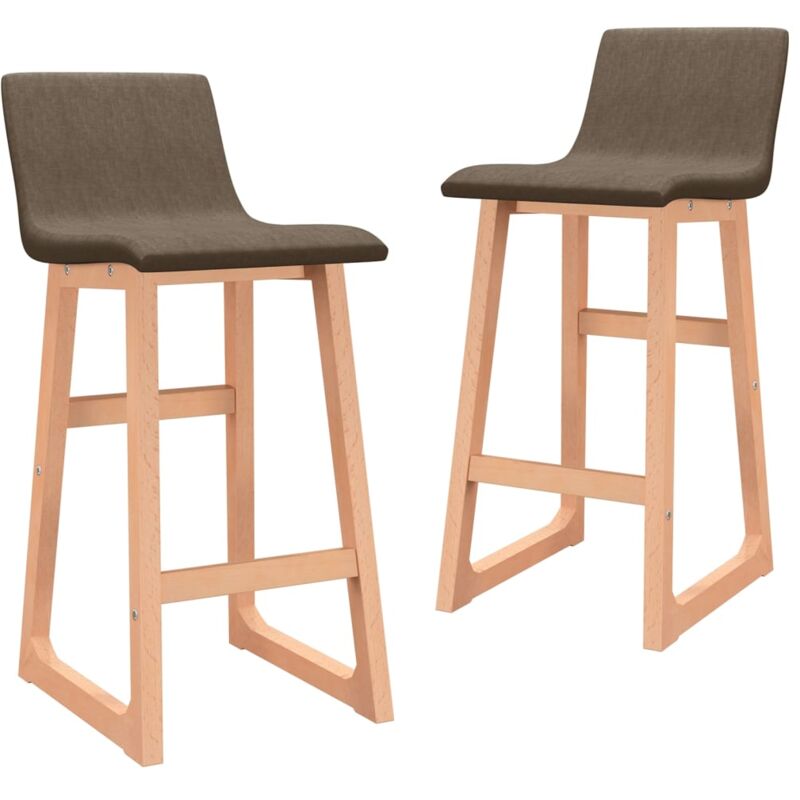 

vidaXL Taburetes de Cocina 2 Unidades Tela Marrón - Marrón