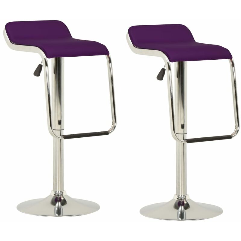 

Taburetes de cocina 2 unidades tela y madera curvada morado