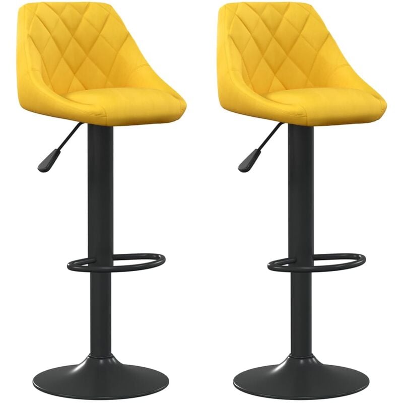

Taburetes de cocina 2 unidades terciopelo amarillo mostaza