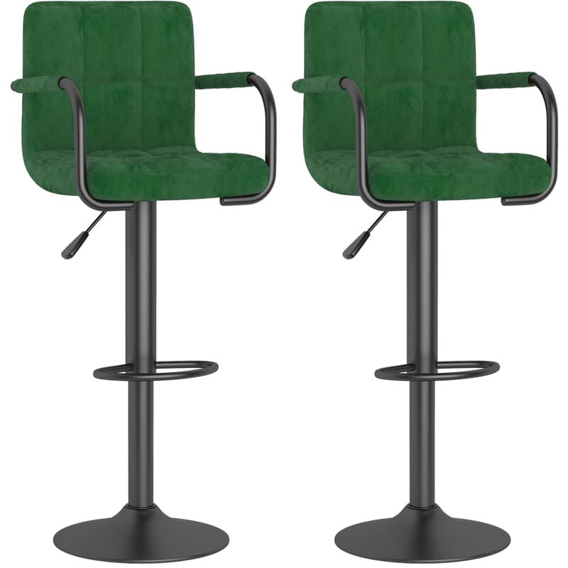 

Taburetes de cocina 2 unidades terciopelo verde oscuro