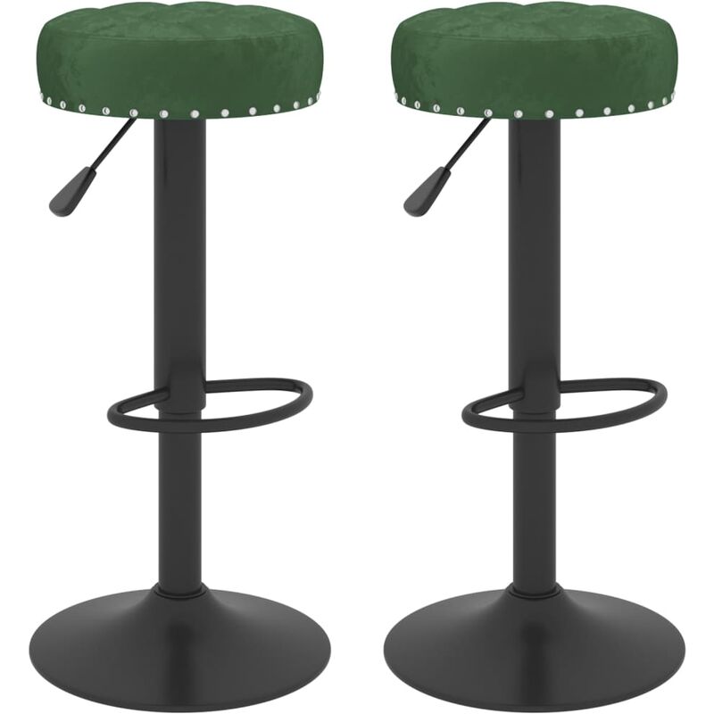 

Taburetes de cocina 2 unidades terciopelo verde oscuro