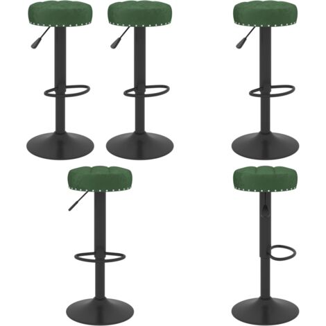 Taburetes de cocina 2 unidades terciopelo verde oscuro - Taburetes de cocina - Asientos de bar