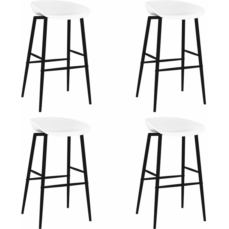 

Taburetes de cocina 4 unidades blanco