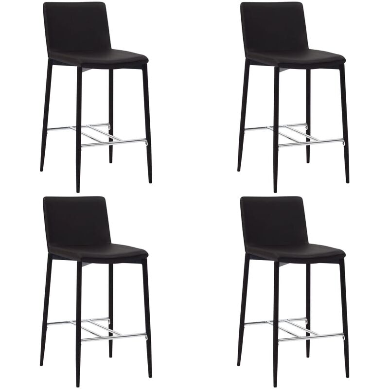 

Taburetes de cocina 4 unidades cuero sintético marrón
