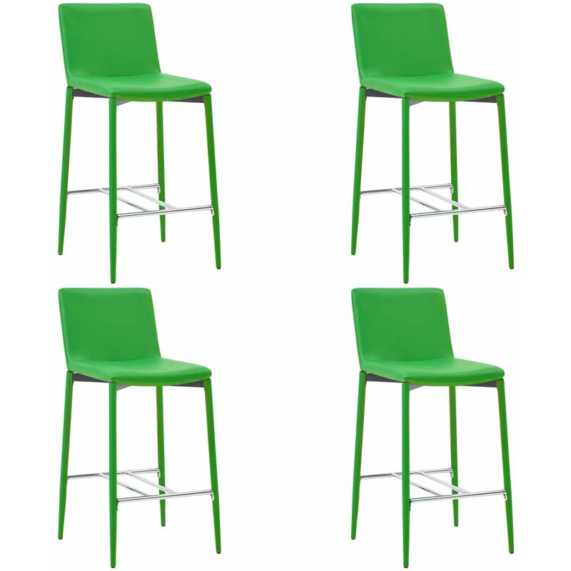 

Taburetes de cocina 4 unidades cuero sintético verde