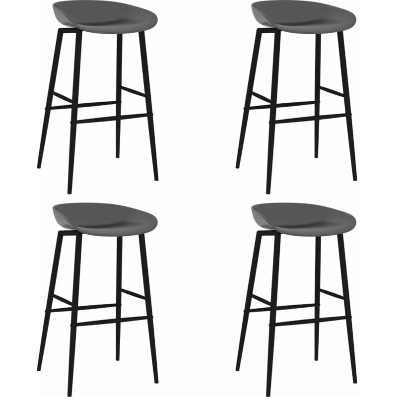 

Taburetes de cocina 4 unidades gris