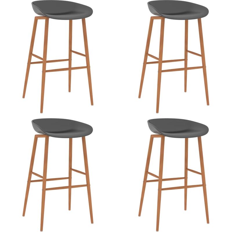 

Taburetes de cocina 4 unidades gris