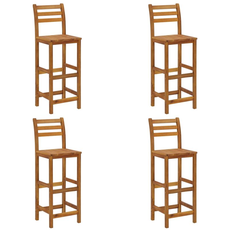 

Taburetes de cocina 4 unidades madera maciza de acacia