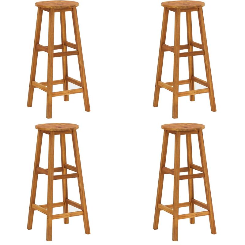 

Taburetes de cocina 4 unidades madera maciza de acacia