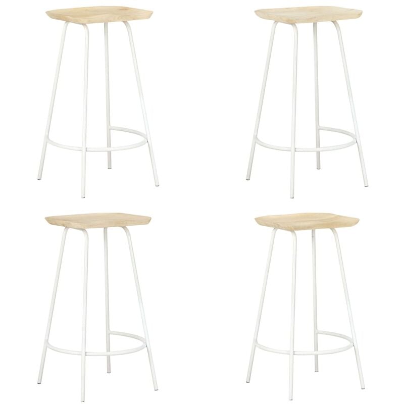 

Taburetes de cocina 4 unidades madera maciza de mango