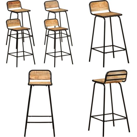 Taburetes de cocina 4 unidades madera maciza de mango - Sillas de cocina - Sillas de madera